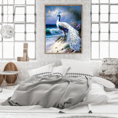 Gorgeous Peacock - Full Round Drill Diamond Painting 30*40CM