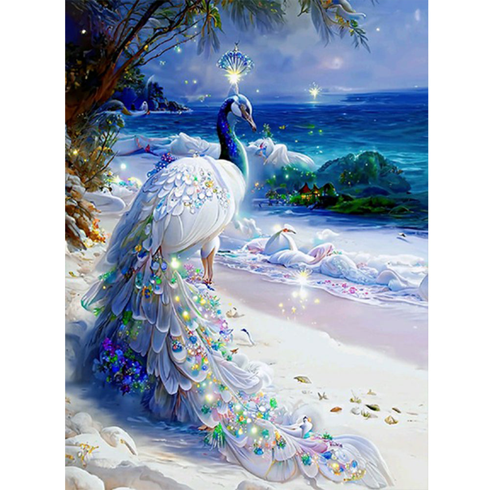 Gorgeous Peacock - Full Round Drill Diamond Painting 30*40CM