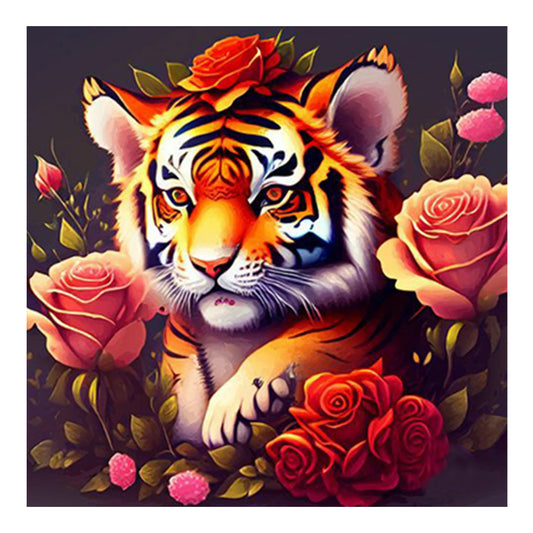 Tiger - Full Round Drill Diamond Painting 35*35CM