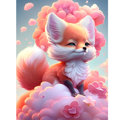 Fantasy Pink Fox - Full Round Drill Diamond Painting 30*40CM