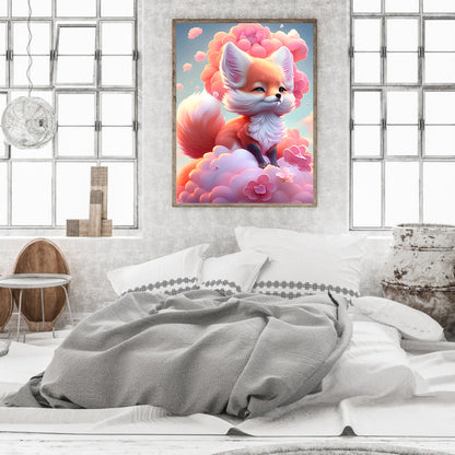 Fantasy Pink Fox - Full Round Drill Diamond Painting 30*40CM