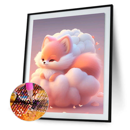 Fantasy Pink Fox - Full Round Drill Diamond Painting 30*40CM