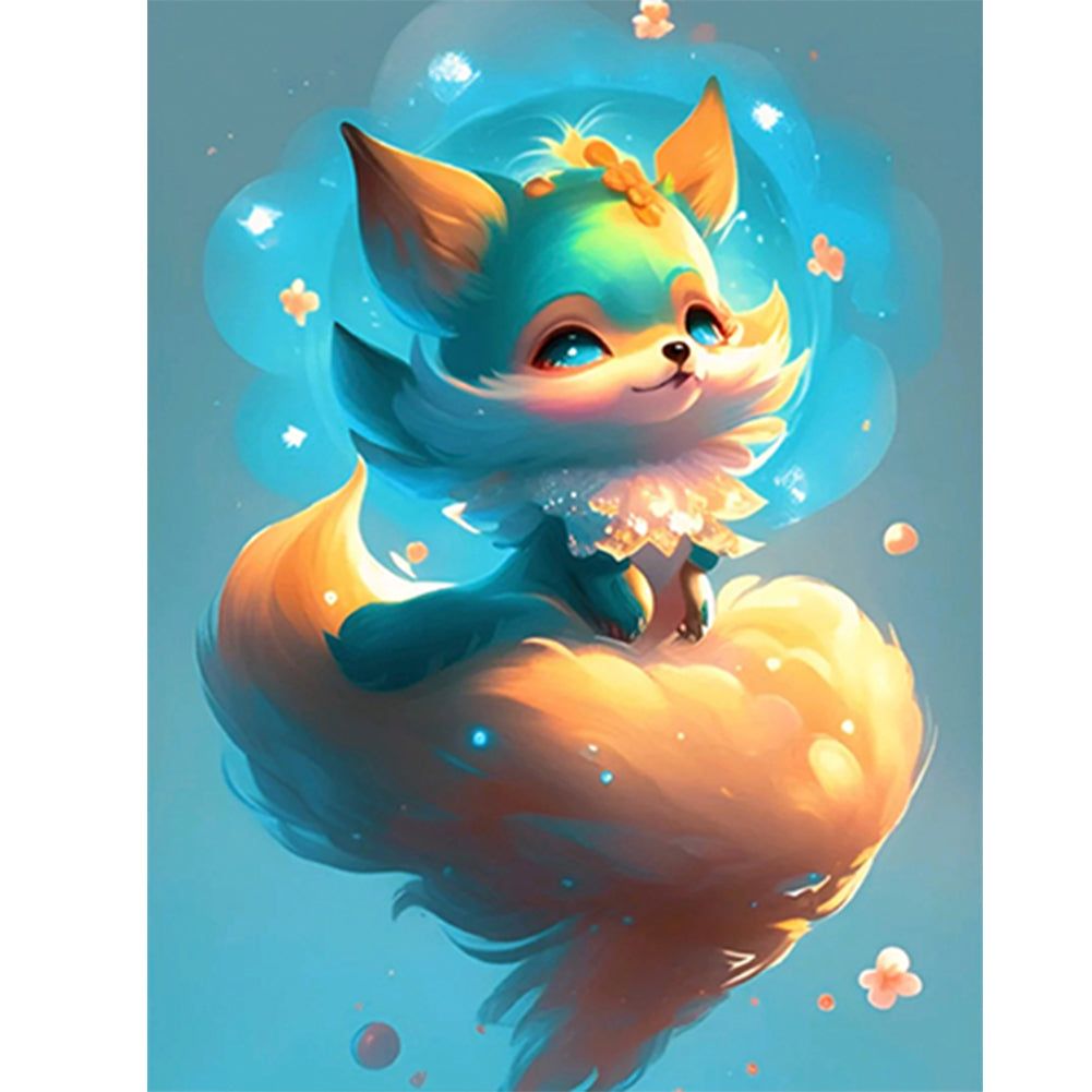 Fantasy Pink Fox - Full Round Drill Diamond Painting 30*40CM