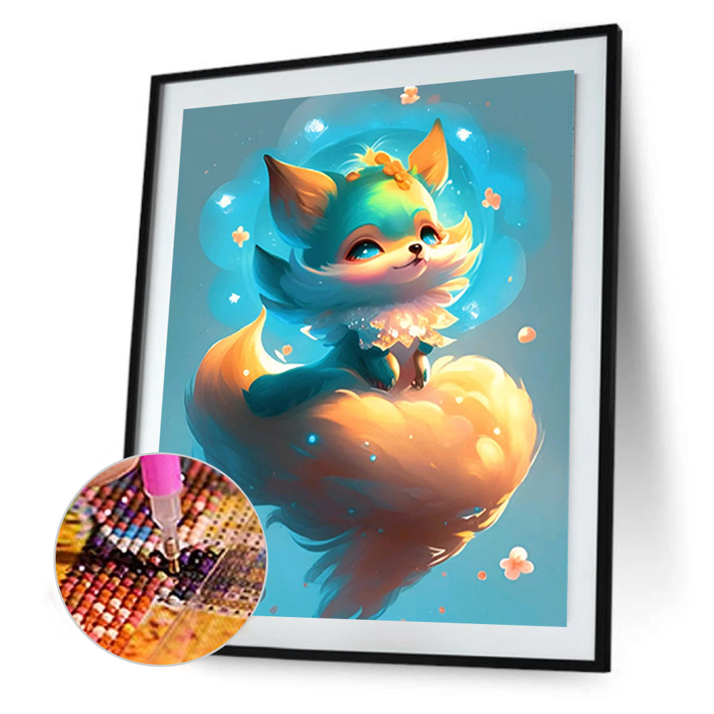 Fantasy Pink Fox - Full Round Drill Diamond Painting 30*40CM