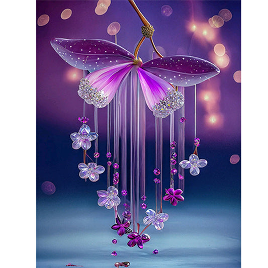 Dream Butterfly Wind Chimes - Full Round Drill Diamond Painting 30*40CM