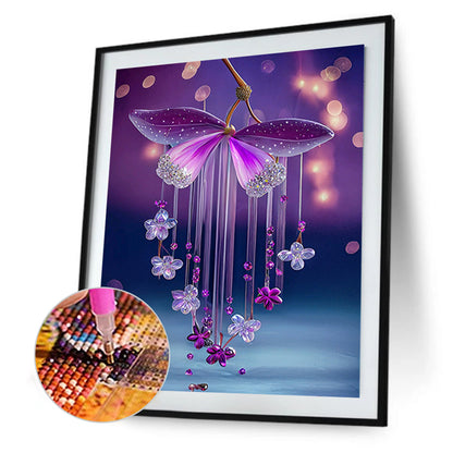 Dream Butterfly Wind Chimes - Full Round Drill Diamond Painting 30*40CM