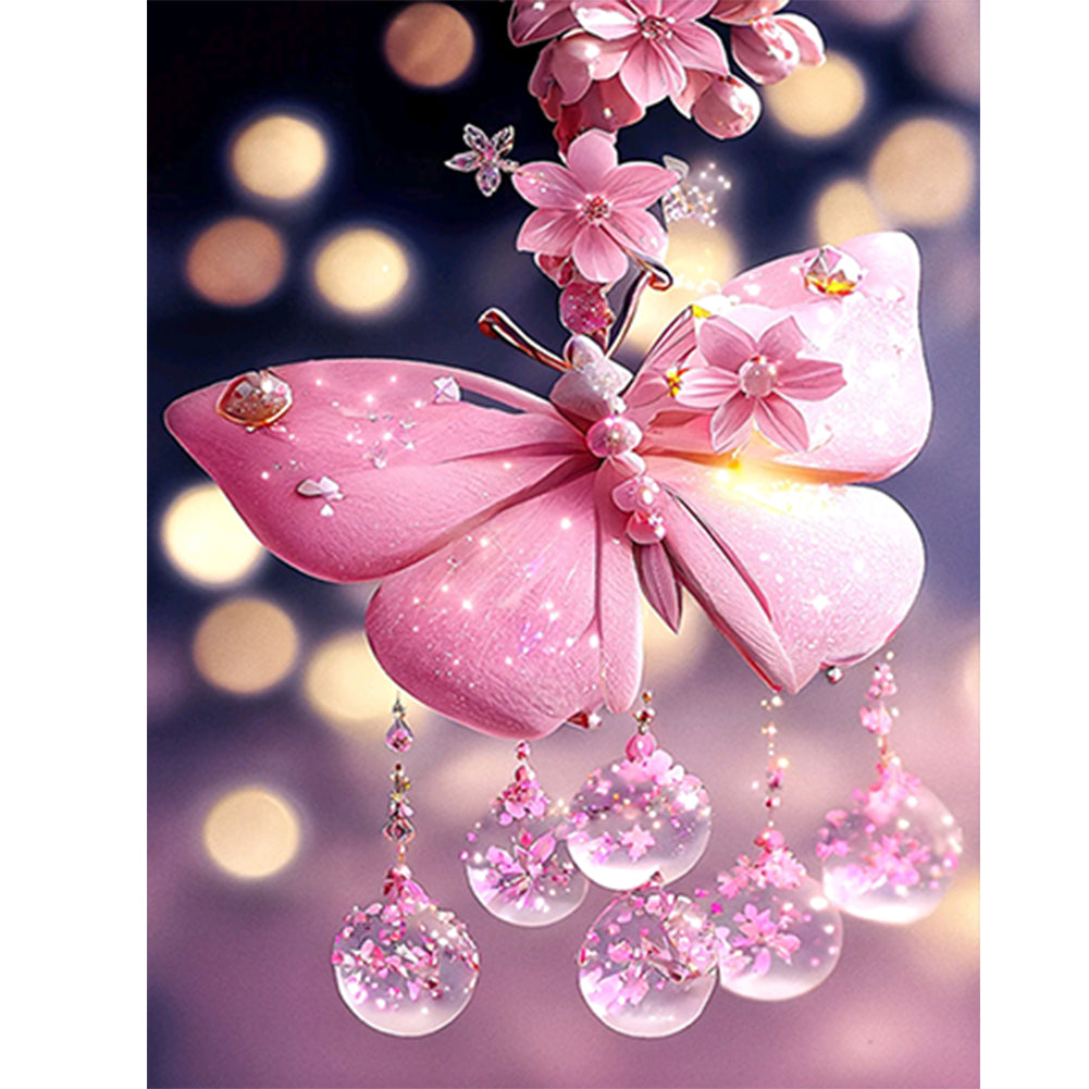 Dream Butterfly Wind Chimes - Full Round Drill Diamond Painting 30*40CM