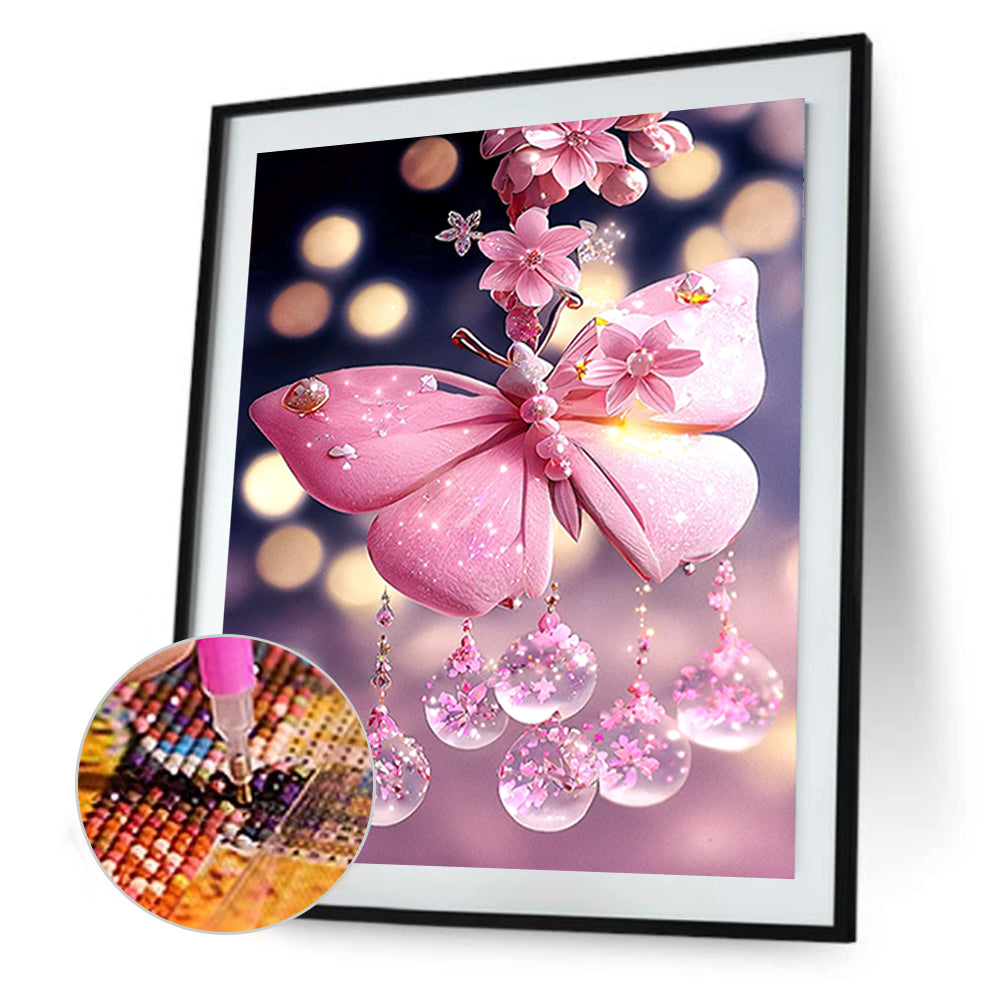 Dream Butterfly Wind Chimes - Full Round Drill Diamond Painting 30*40CM