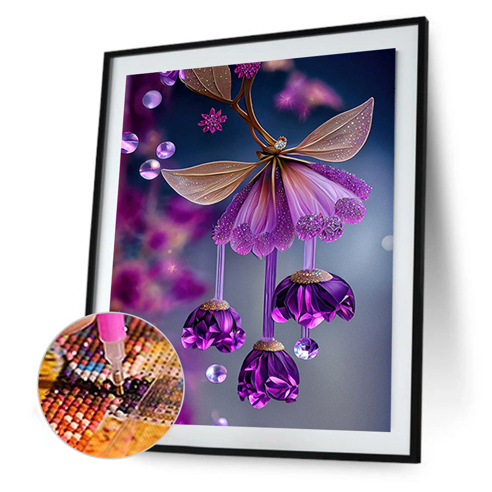 Dream Butterfly Wind Chimes - Full Round Drill Diamond Painting 30*40CM