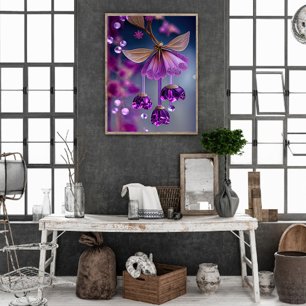 Dream Butterfly Wind Chimes - Full Round Drill Diamond Painting 30*40CM