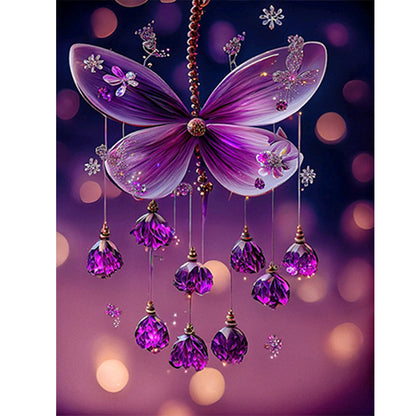 Dream Butterfly Wind Chimes - Full Round Drill Diamond Painting 30*40CM