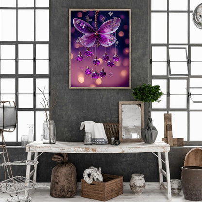 Dream Butterfly Wind Chimes - Full Round Drill Diamond Painting 30*40CM