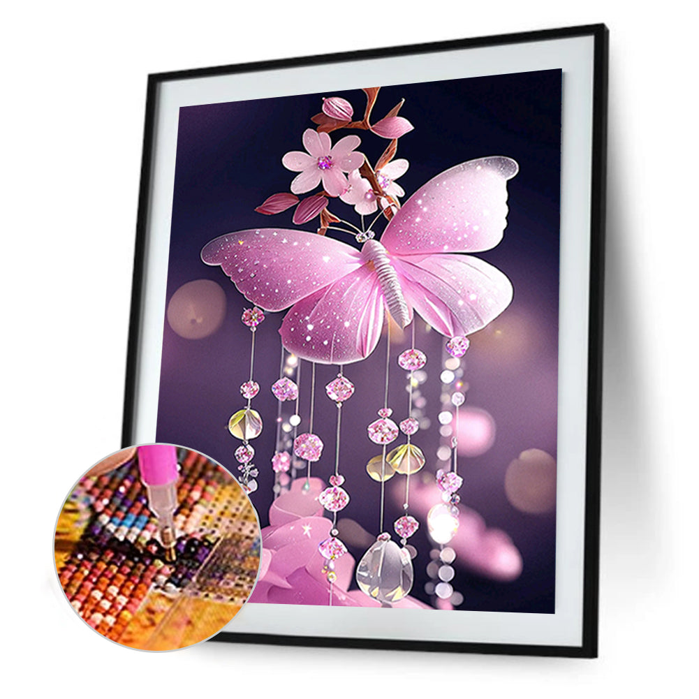 Dream Butterfly Wind Chimes - Full Round Drill Diamond Painting 30*40CM