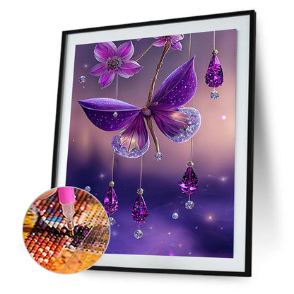 Dream Butterfly Wind Chimes - Full Round Drill Diamond Painting 30*40CM