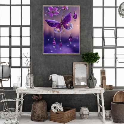 Dream Butterfly Wind Chimes - Full Round Drill Diamond Painting 30*40CM