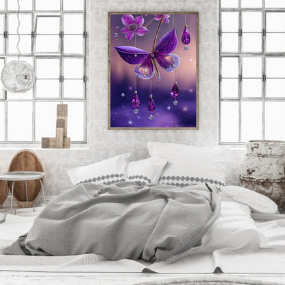 Dream Butterfly Wind Chimes - Full Round Drill Diamond Painting 30*40CM