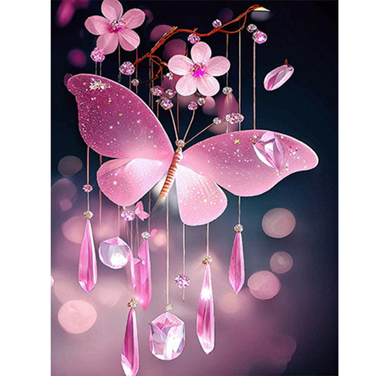 Dream Butterfly Wind Chimes - Full Round Drill Diamond Painting 30*40CM