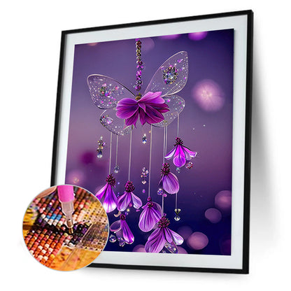 Dream Butterfly Wind Chimes - Full Round Drill Diamond Painting 30*40CM