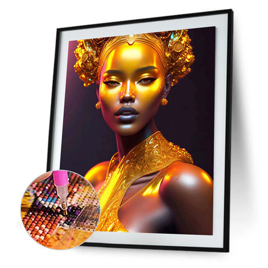 Colorful Indian Woman - Full Round Drill Diamond Painting 30*40CM