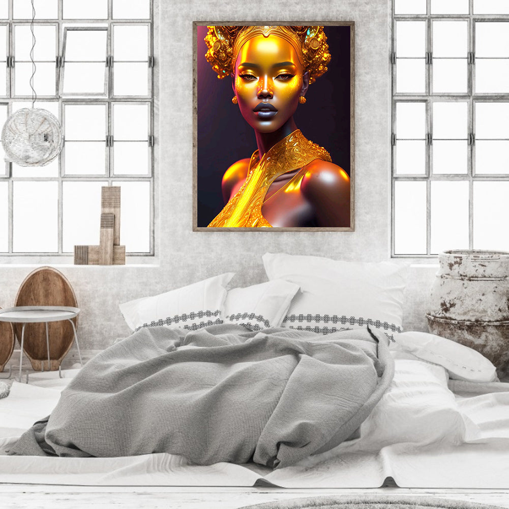 Colorful Indian Woman - Full Round Drill Diamond Painting 30*40CM