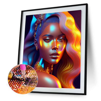 Colorful Indian Woman - Full Round Drill Diamond Painting 30*40CM
