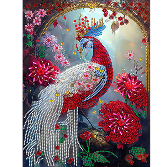 Gorgeous Peacock - Special Shaped Drill Diamond Painting 30*40CM