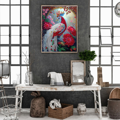 Gorgeous Peacock - Special Shaped Drill Diamond Painting 30*40CM