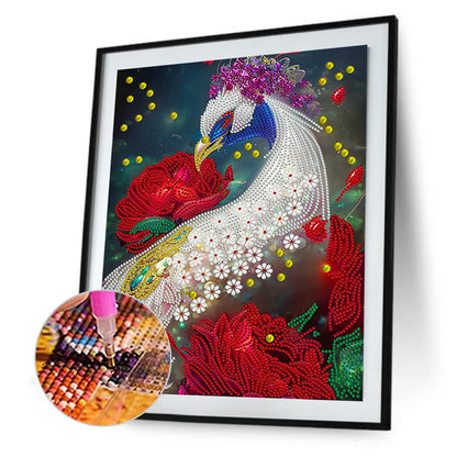 Gorgeous Peacock - Special Shaped Drill Diamond Painting 30*40CM