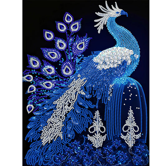 Gorgeous Peacock - Special Shaped Drill Diamond Painting 30*40CM