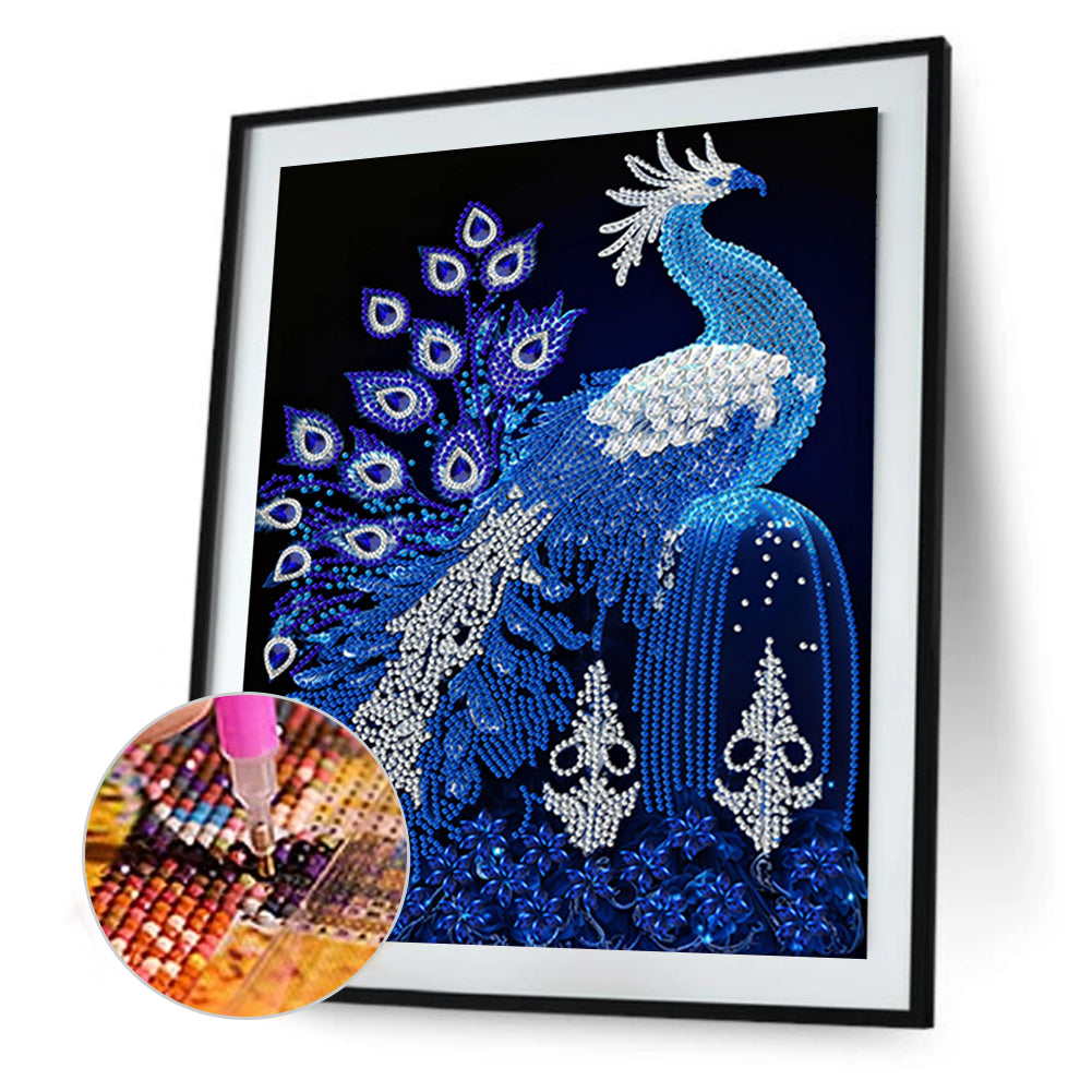 Gorgeous Peacock - Special Shaped Drill Diamond Painting 30*40CM