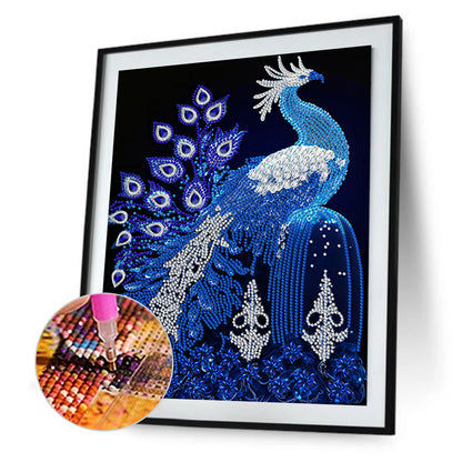 Gorgeous Peacock - Special Shaped Drill Diamond Painting 30*40CM