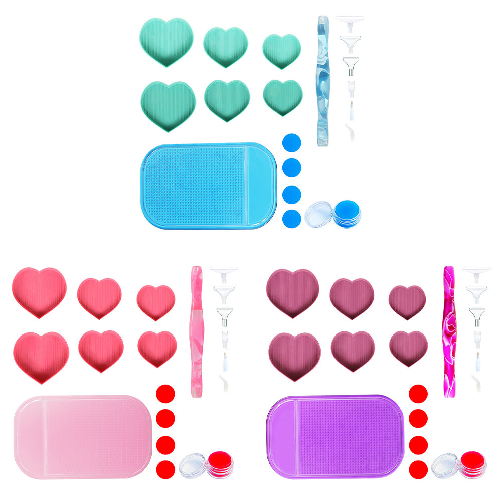 DIY Bead Sorting Trays Handmade Heart Shape Diamond Art Tool Portable Arts Craft