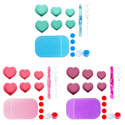 DIY Bead Sorting Trays Handmade Heart Shape Diamond Art Tool Portable Arts Craft