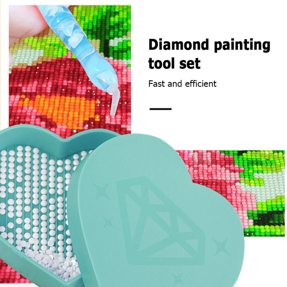 DIY Bead Sorting Trays Handmade Heart Shape Diamond Art Tool Portable Arts Craft