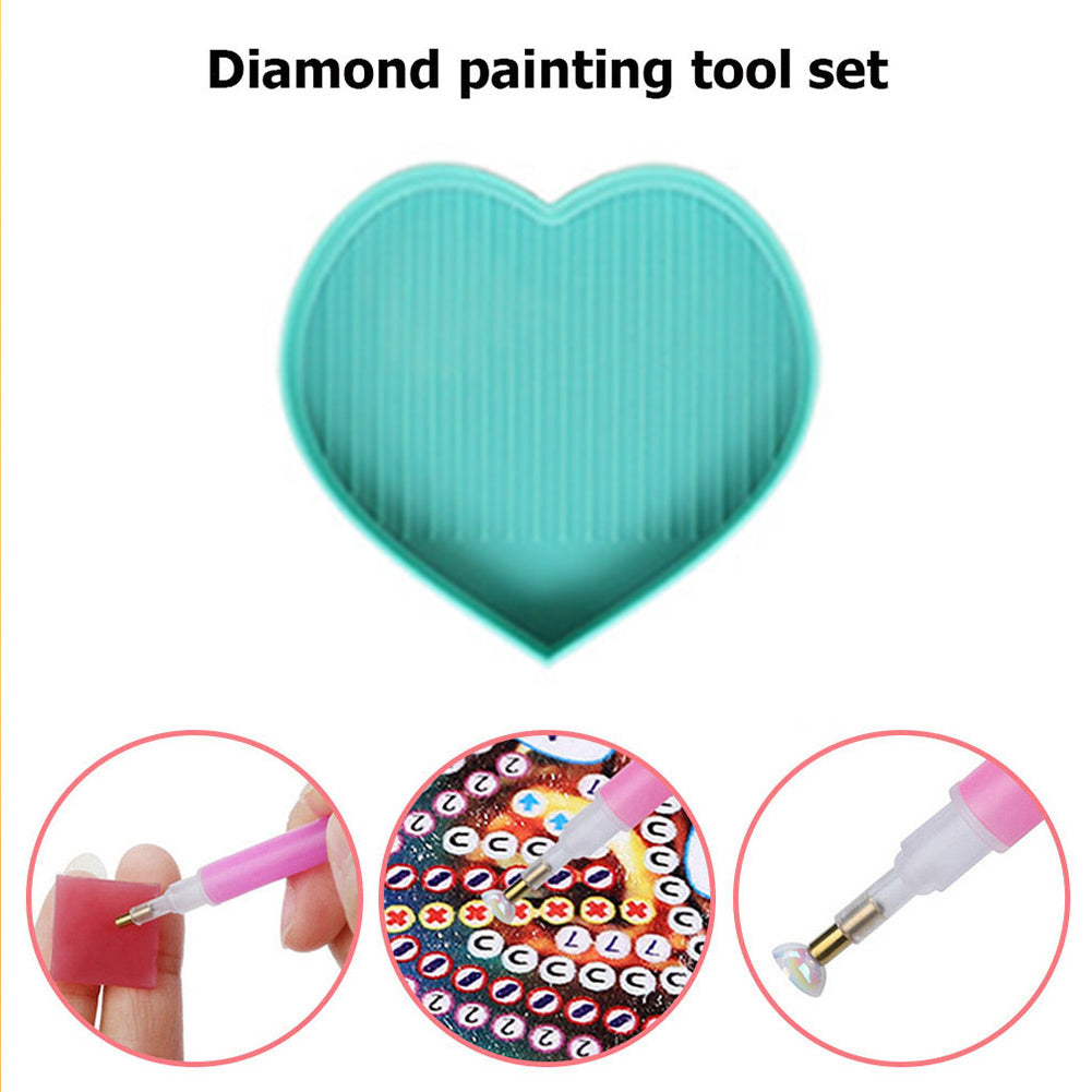 DIY Bead Sorting Trays Handmade Heart Shape Diamond Art Tool Portable Arts Craft