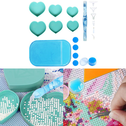 DIY Bead Sorting Trays Handmade Heart Shape Diamond Art Tool Portable Arts Craft