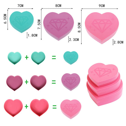 DIY Bead Sorting Trays Handmade Heart Shape Diamond Art Tool Portable Arts Craft