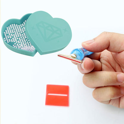 DIY Bead Sorting Trays Handmade Heart Shape Diamond Art Tool Portable Arts Craft