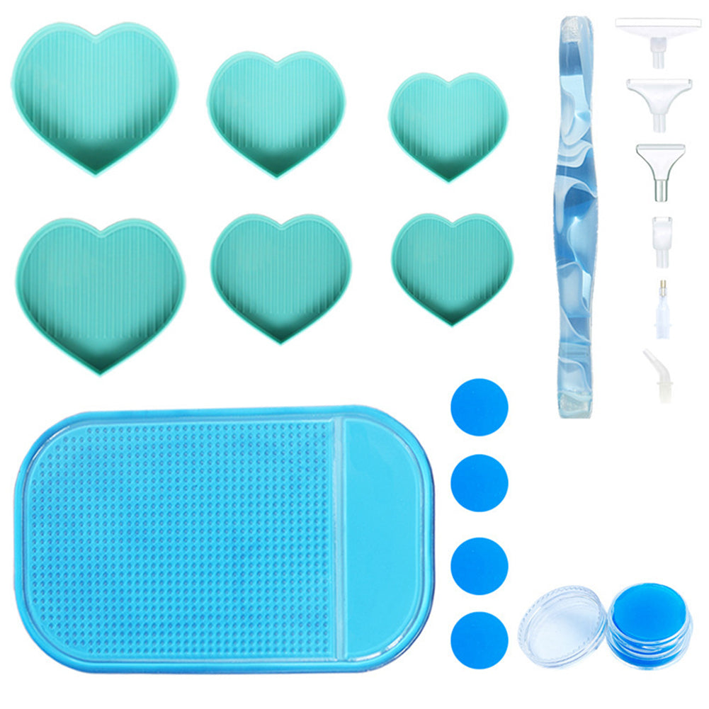 DIY Bead Sorting Trays Handmade Heart Shape Diamond Art Tool Portable Arts Craft
