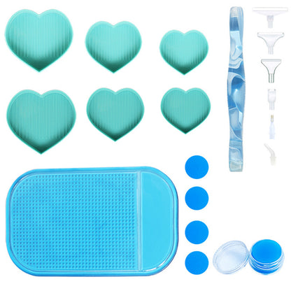 DIY Bead Sorting Trays Handmade Heart Shape Diamond Art Tool Portable Arts Craft