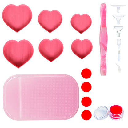 DIY Bead Sorting Trays Handmade Heart Shape Diamond Art Tool Portable Arts Craft