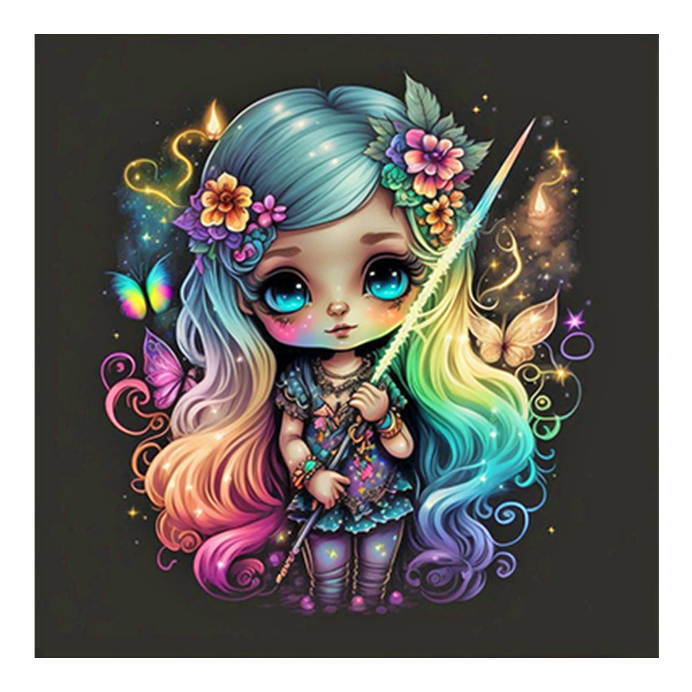 Elf Girl - Full Round Drill Diamond Painting 30*30CM