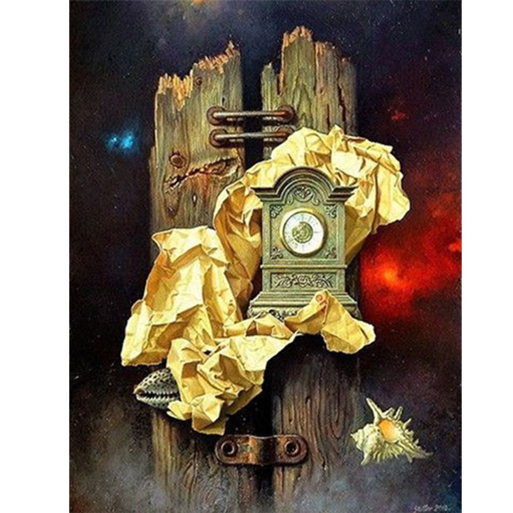 Clock And Lining - Full Square Drill Diamond Painting 40*50CM