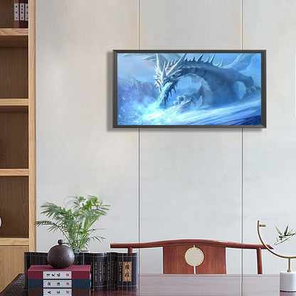 Blue Pterosaur - Full Round Drill Diamond Painting 80*40CM