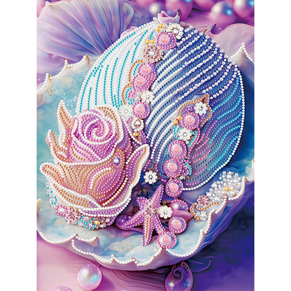 Fantasy Purple Shell - Special Shaped Drill Diamond Painting 30*40CM