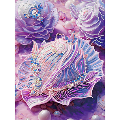 Fantasy Purple Shell - Special Shaped Drill Diamond Painting 30*40CM