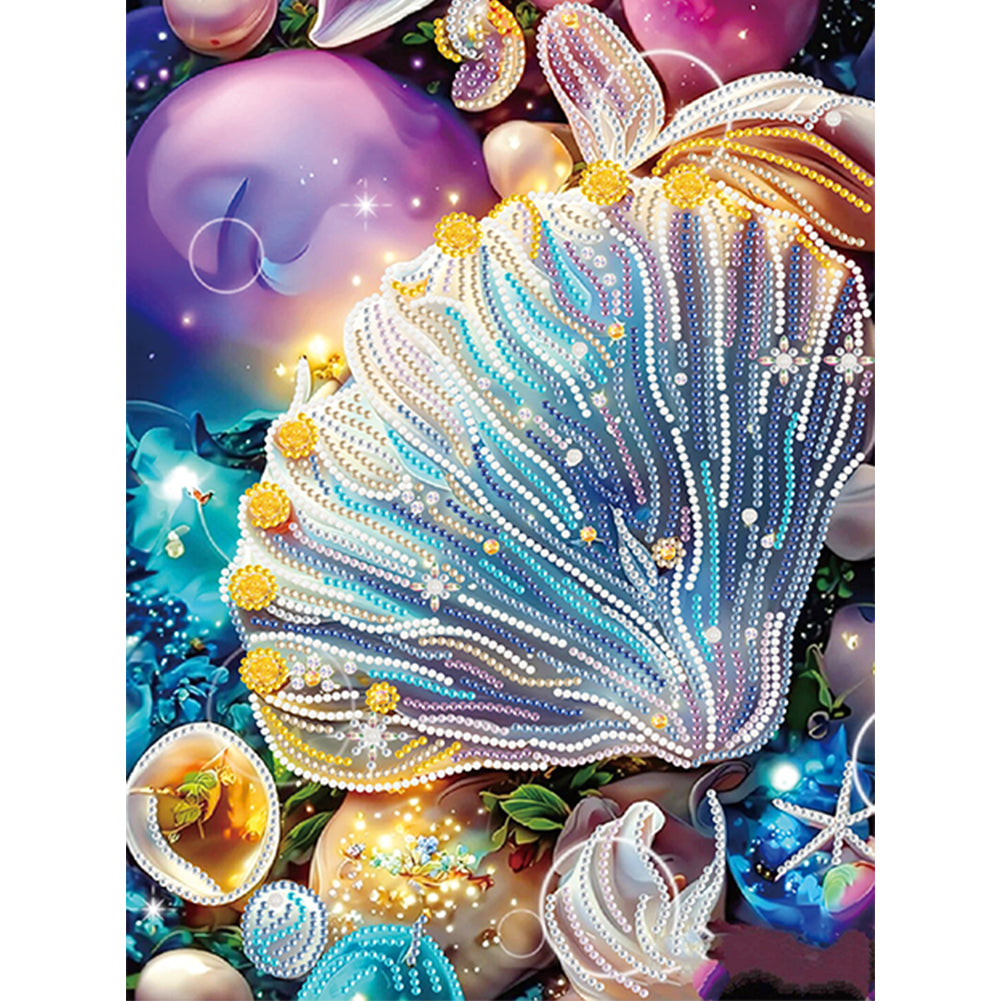Fantasy Colorful Shells - Special Shaped Drill Diamond Painting 30*40CM