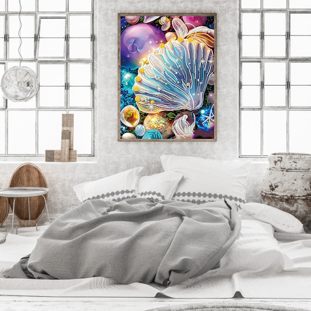 Fantasy Colorful Shells - Special Shaped Drill Diamond Painting 30*40CM