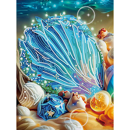 Fantasy Colorful Shells - Special Shaped Drill Diamond Painting 30*40CM