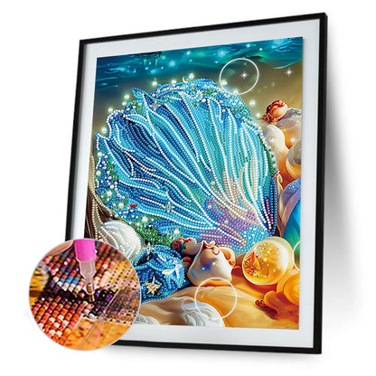 Fantasy Colorful Shells - Special Shaped Drill Diamond Painting 30*40CM
